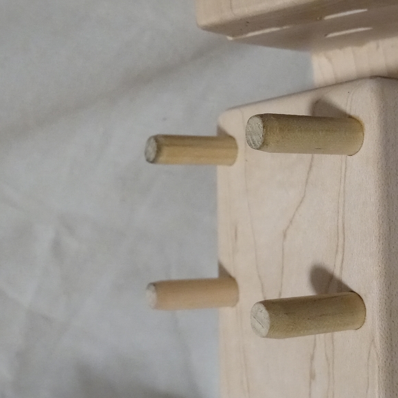 AVAILABLE-Handmade wooden Semi with trailer. 3.5" tall x 12" tall with trailer. - Picture 2 of 6